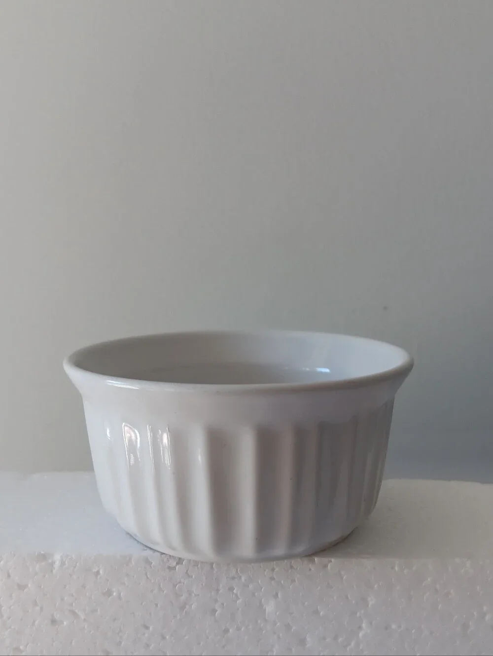 Corningware Stoneware Small Round Bowl Oven-Safe Ramekin French White 7 ounce